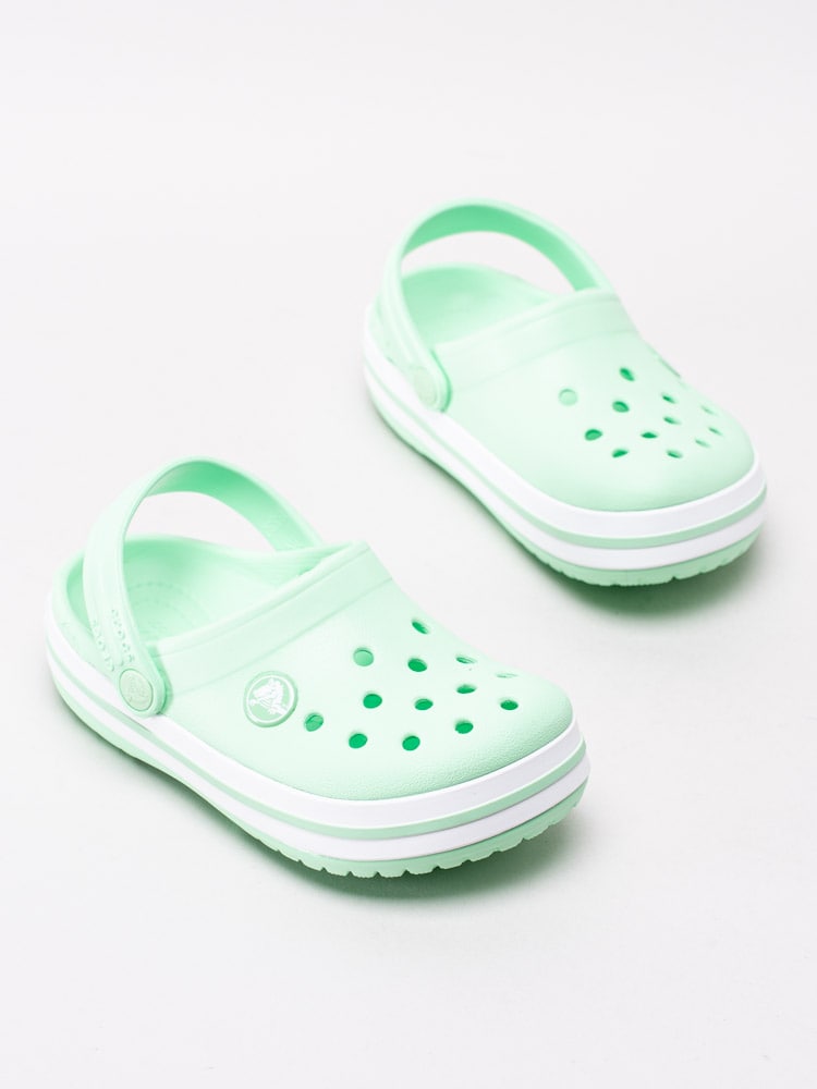 64201005 Crocs Crocband Clog Kids 204537-3TI Mintgröna badtofflor med lufthål-6