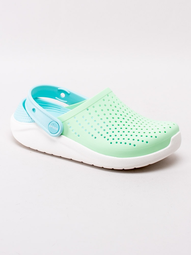 64201008 Crocs LiteRide Clog Kids 205964-3TM Mintgröna sköna badtofflor med hälrem-1