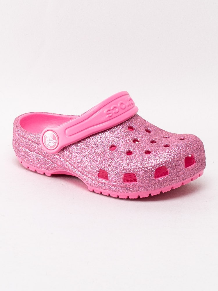 64201011 Crocs Classic Glitter Clog Kids 205441-669 Rosa crocs med glitter-1-1