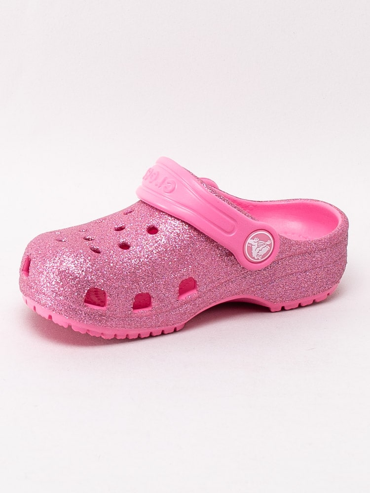 64201011 Crocs Classic Glitter Clog Kids 205441-669 Rosa crocs med glitter-1-2