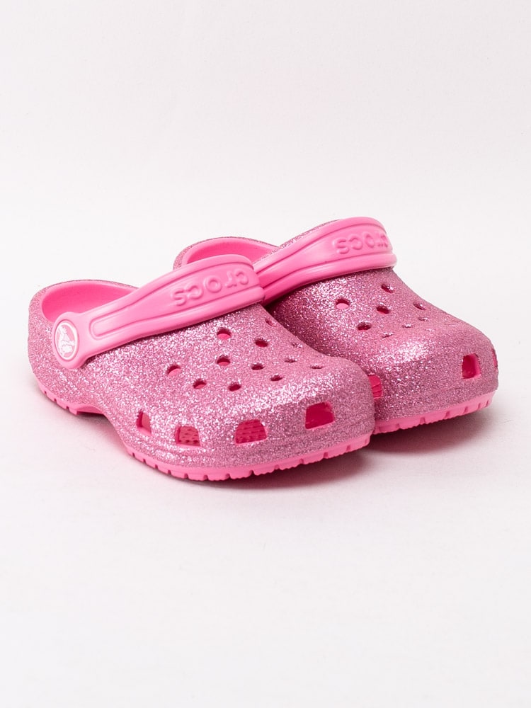 64201011 Crocs Classic Glitter Clog Kids 205441-669 Rosa crocs med glitter-1-3