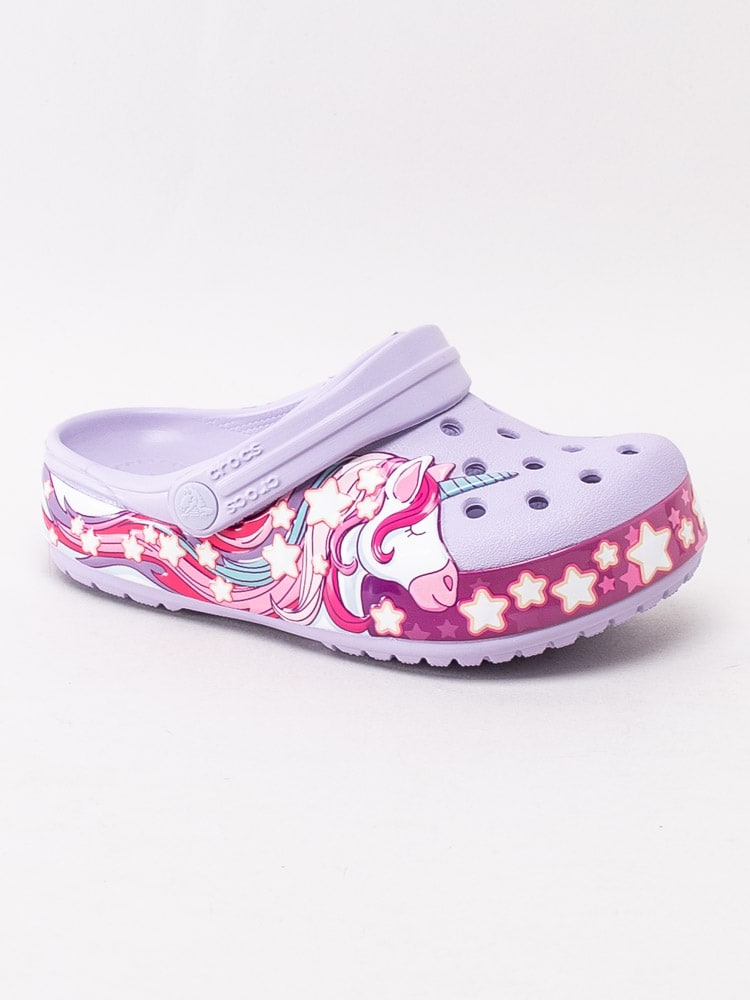 64201013 Crocs Funlab Unicorn Band Cg K 206270-530 Ljuslila Crocs med unicorn-motiv-1