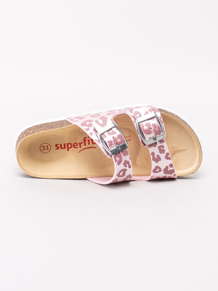 64201015 Superfit Fussbettpantoffel 00111-56 Rosa leopard slip in sandaler-4