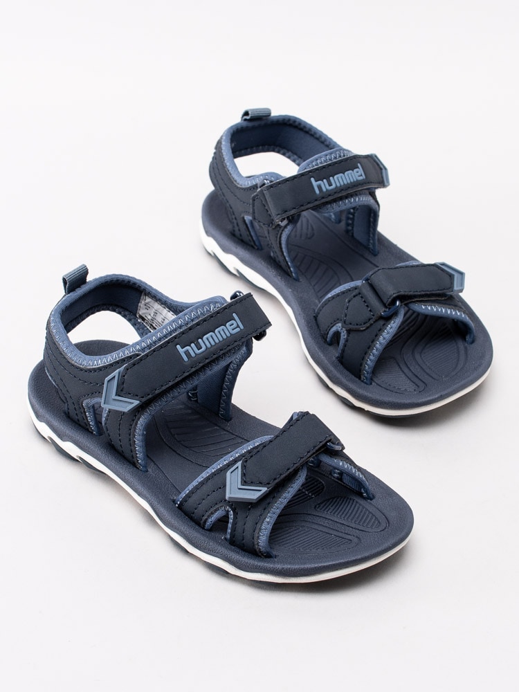 64201017 Hummel Sandal Sport Junior 205773-7429 Mörkblå sportiga sandaler med mjuk sula-6