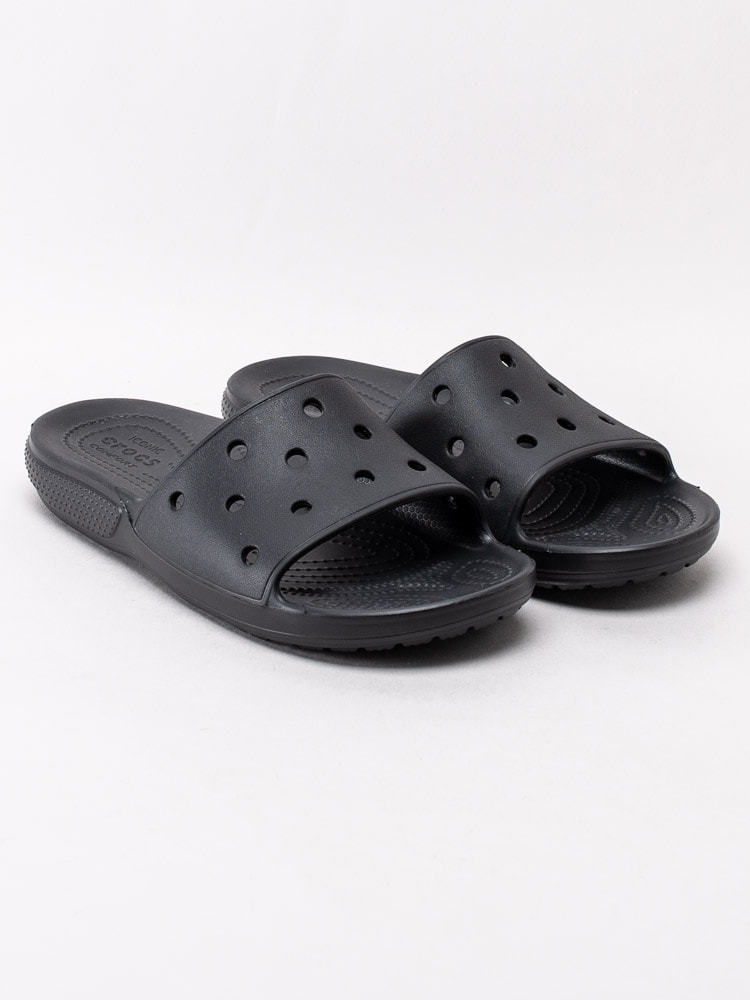 64201024 Crocs Classic Crocs Slide 206121-001 Svarta sandaler i crocs-3