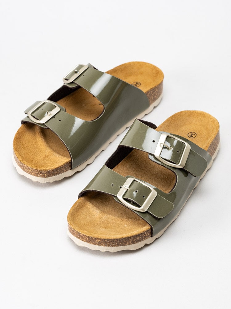 Longo - Olivgröna slip in sandaler