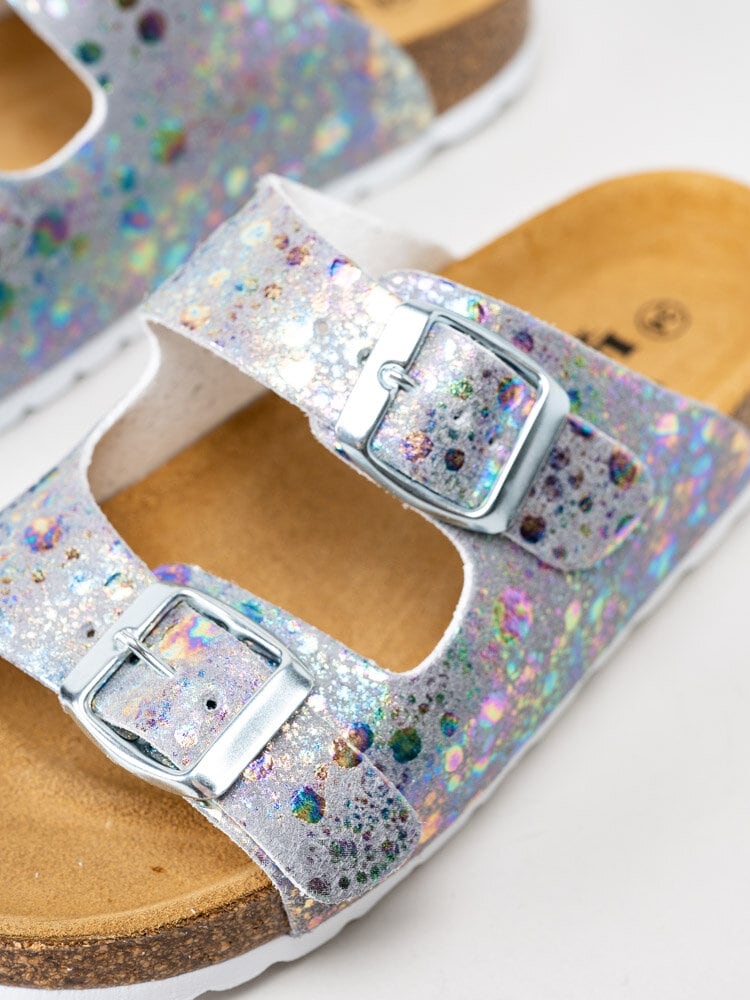 Longo - Silver multifärgade slip in sandaler