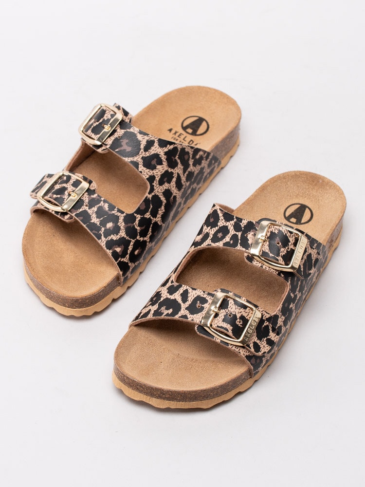 Axelda - Charlie - Bruna leopardmönstrade innetofflor