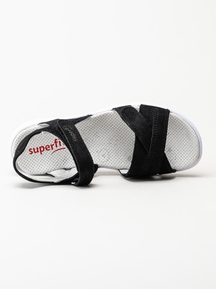 Superfit - Svarta sandaler i mocka
