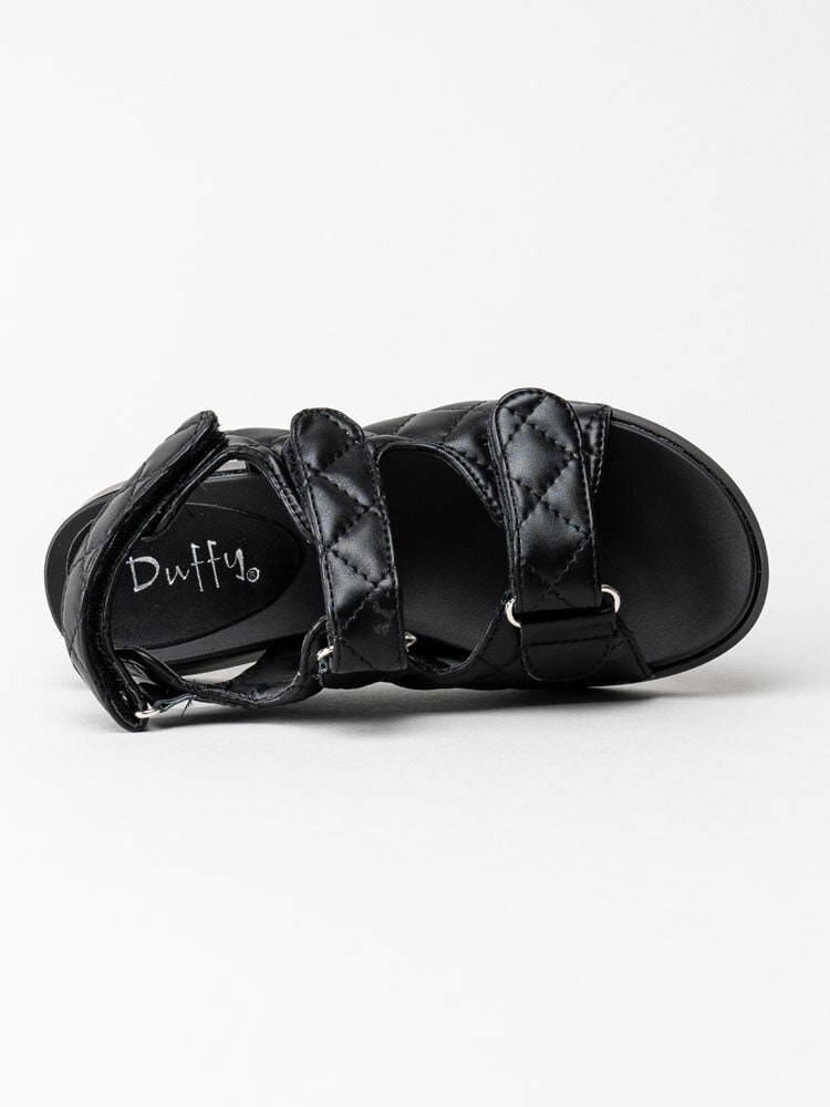 Duffy - Svarta quiltade remsandaler