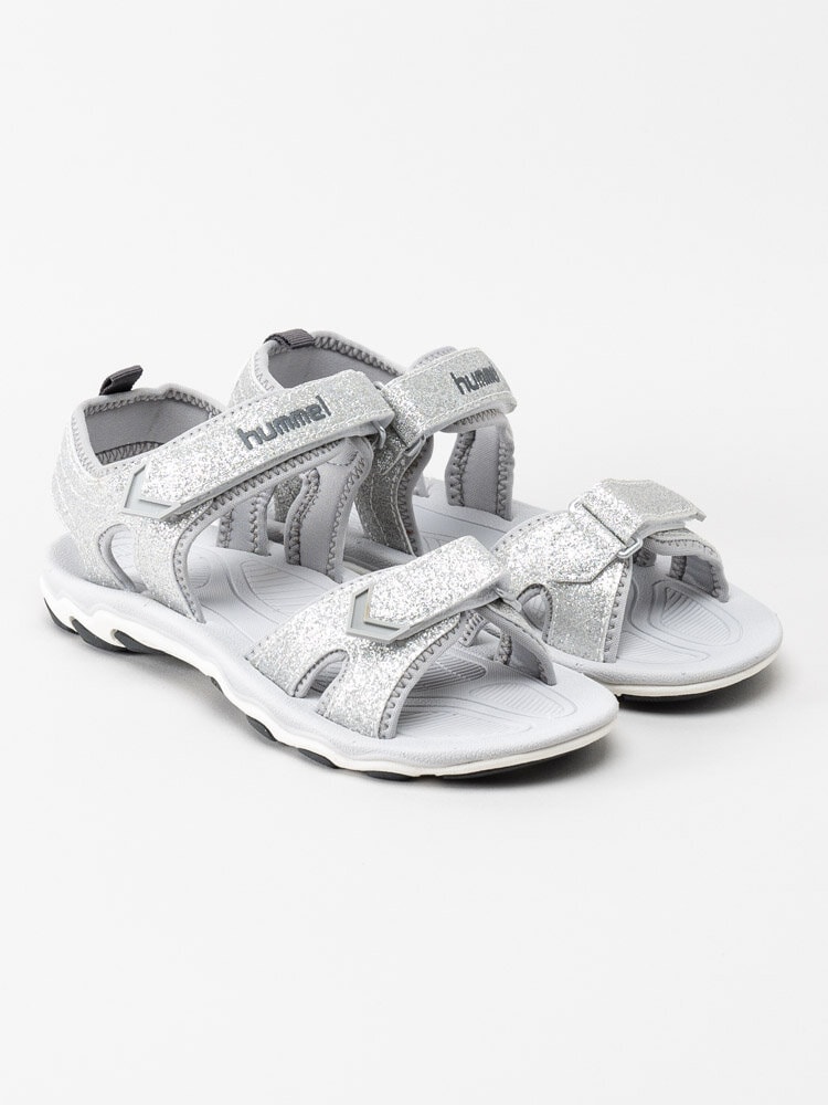 Hummel - Sandal Glitter Jr - Silverglittriga sandaler