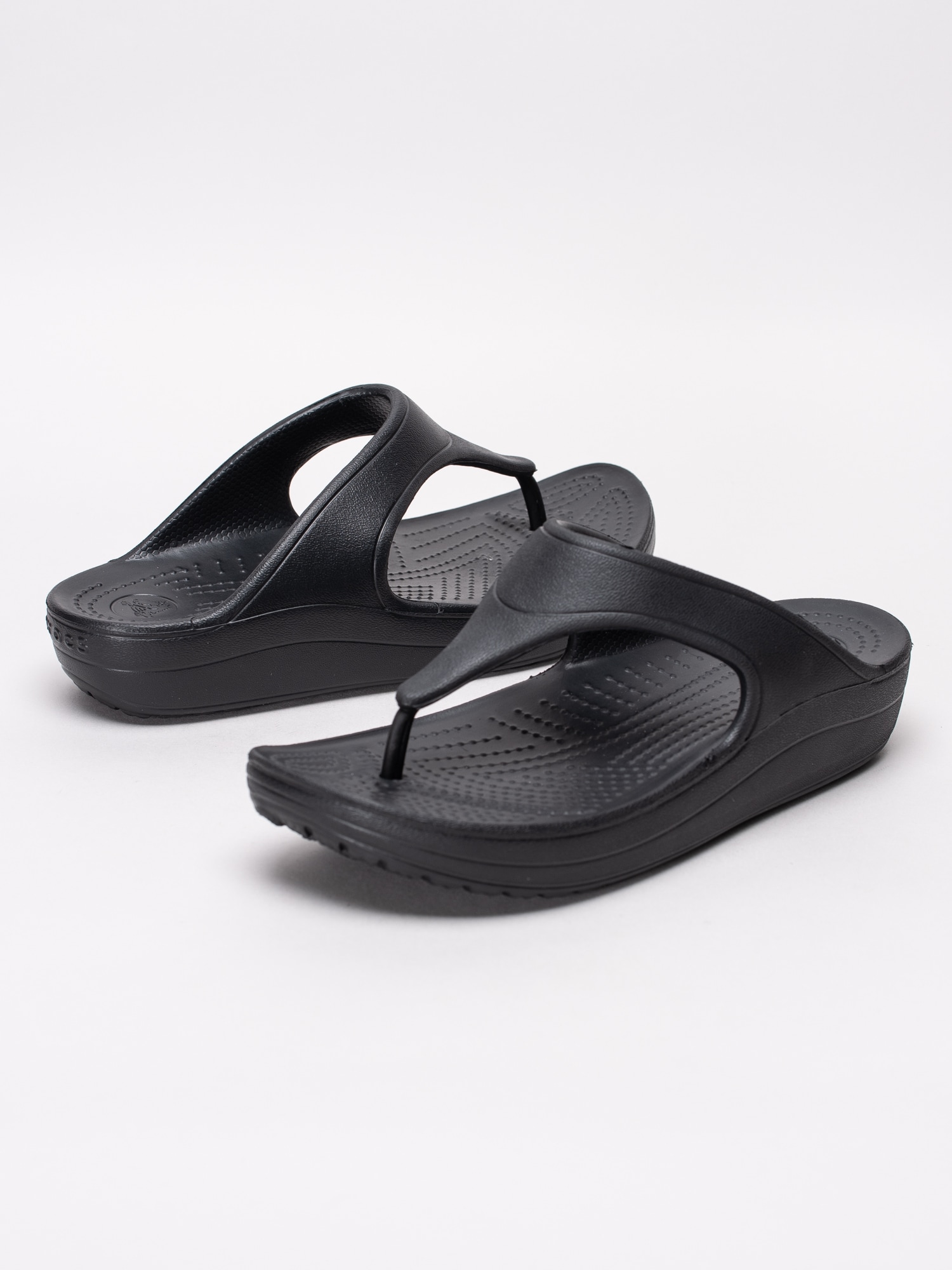 65191019 Crocs Sloane Platform Flip W 200486-001 svarta flipflops sandaler med kilklack-6