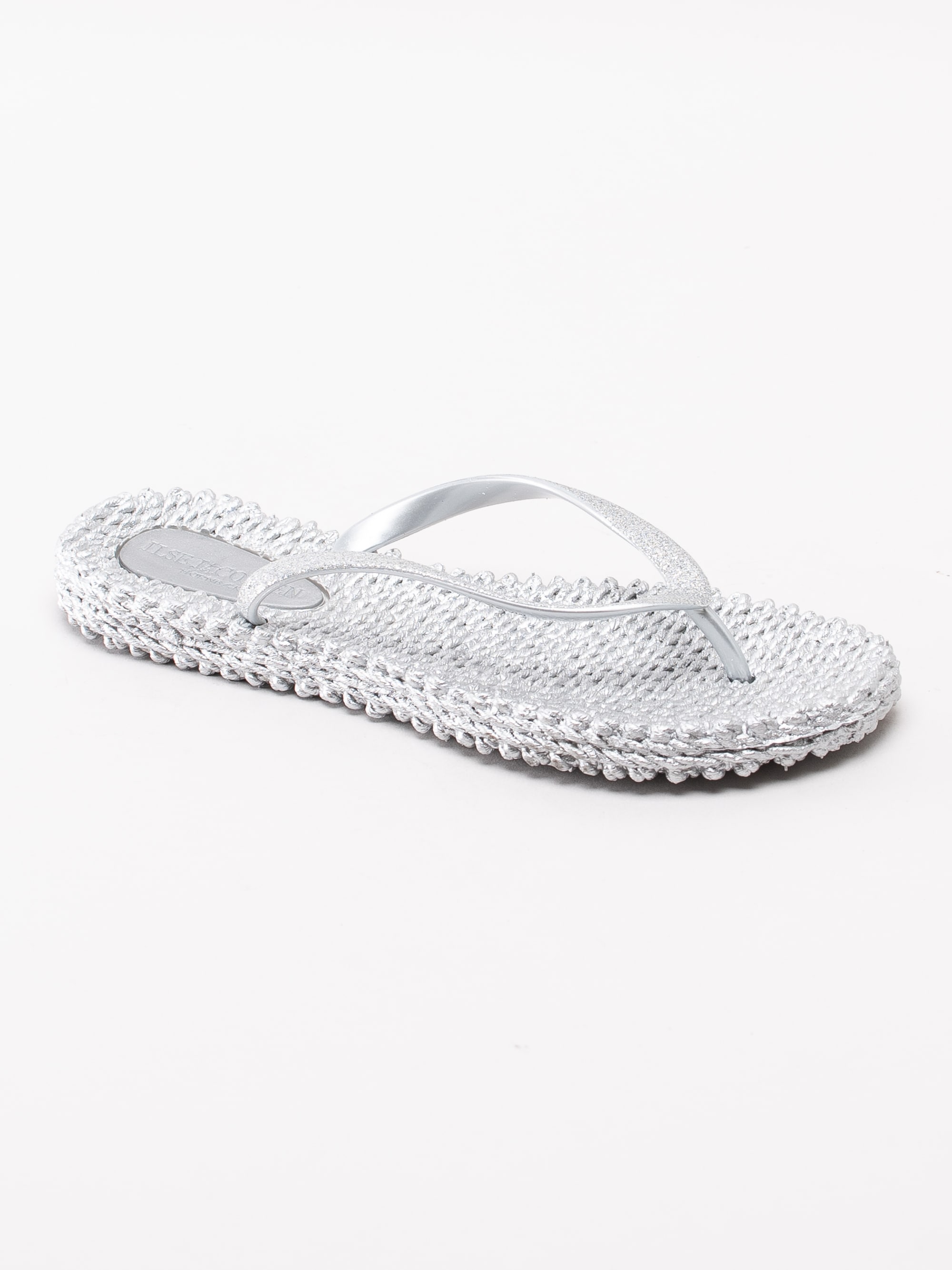 65191045 Ilse Jacobsen Cheerful Silver glittriga flip flops sandaler-1
