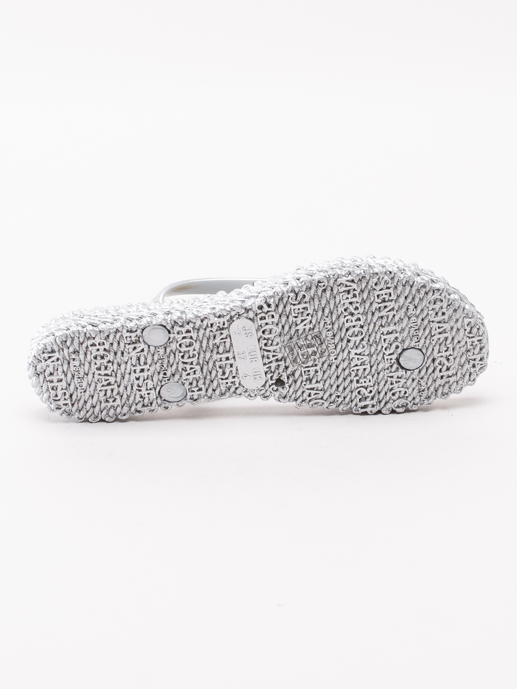 65191045 Ilse Jacobsen Cheerful Silver glittriga flip flops sandaler-5