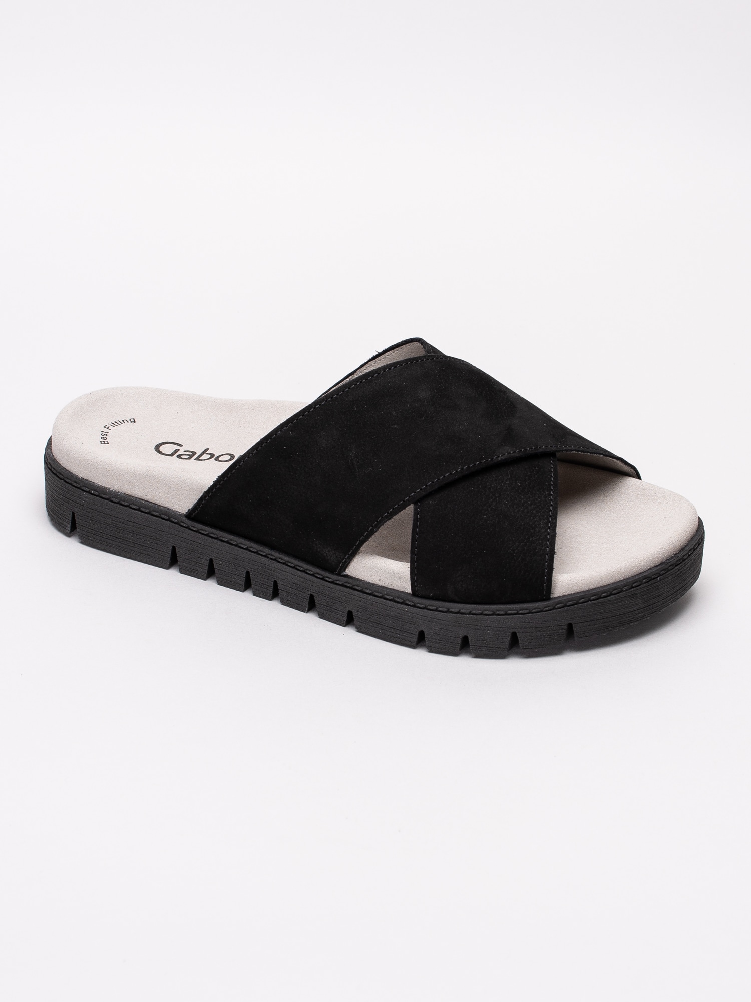 65191052 Gabor 23.741-17 svarta slip in sandaler med korsade band-1