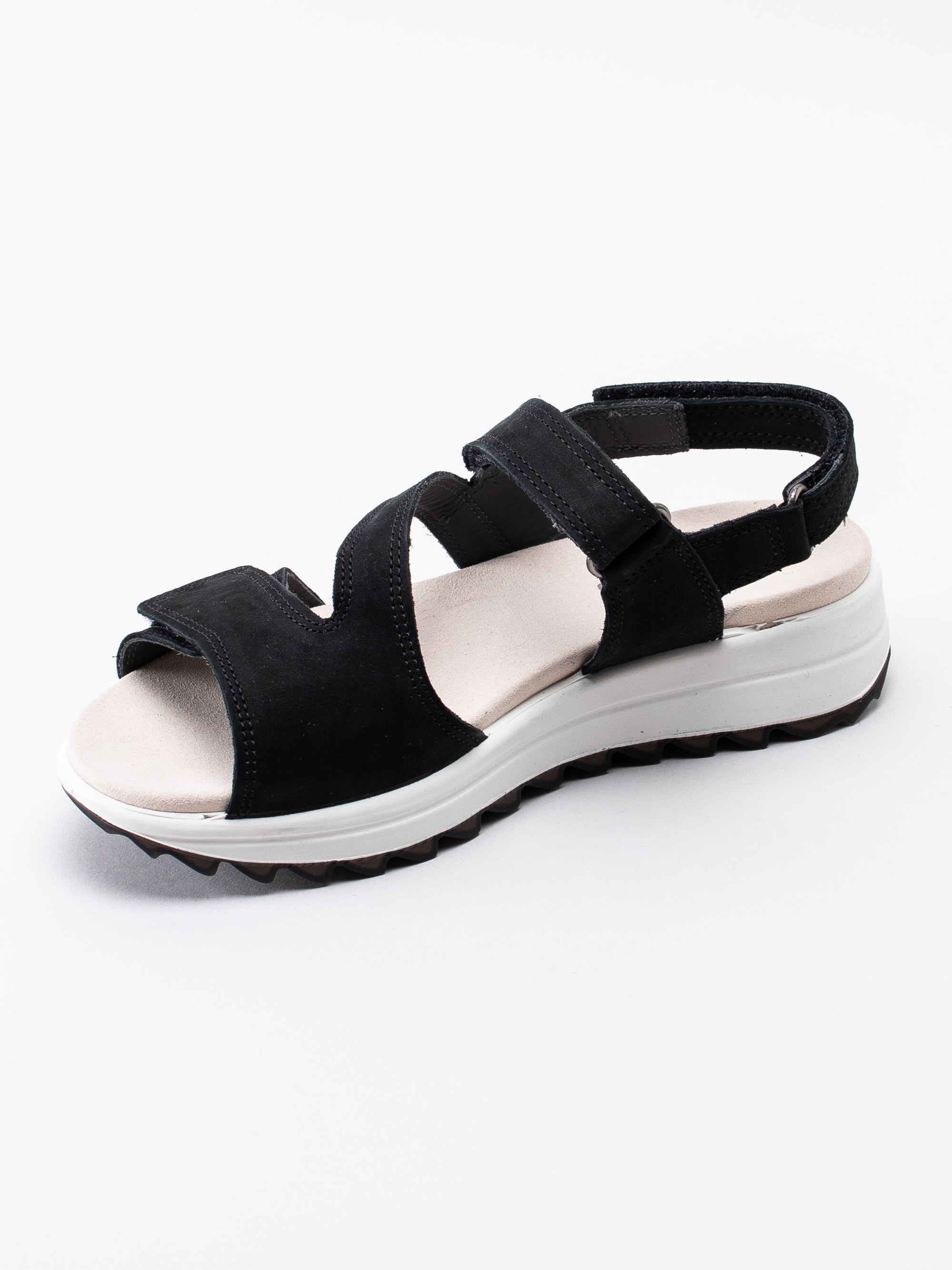 65191055 Legero Elba 00714-00 svarta sportiga sandaler med chunky sula-2
