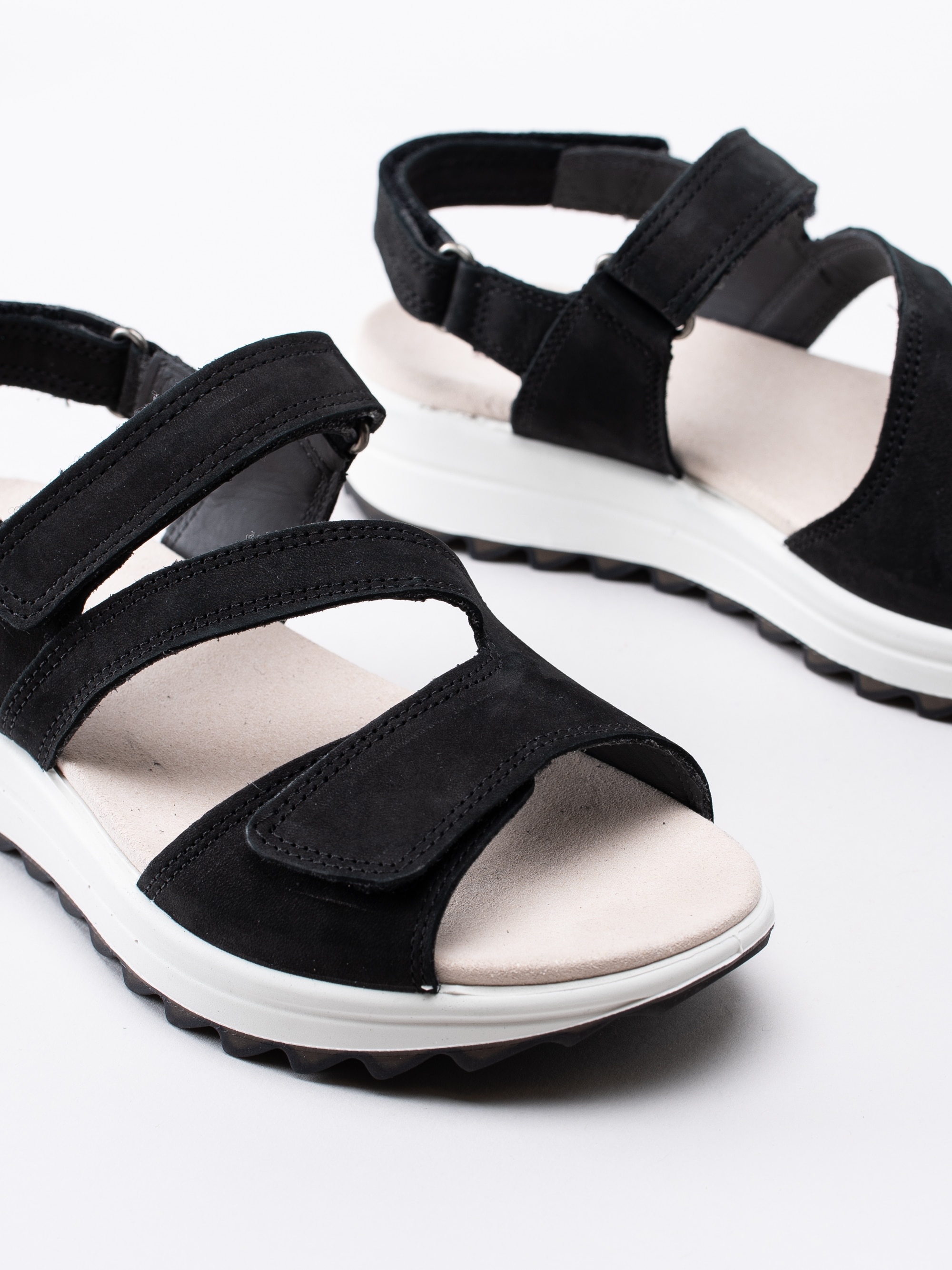 65191055 Legero Elba 00714-00 svarta sportiga sandaler med chunky sula-6
