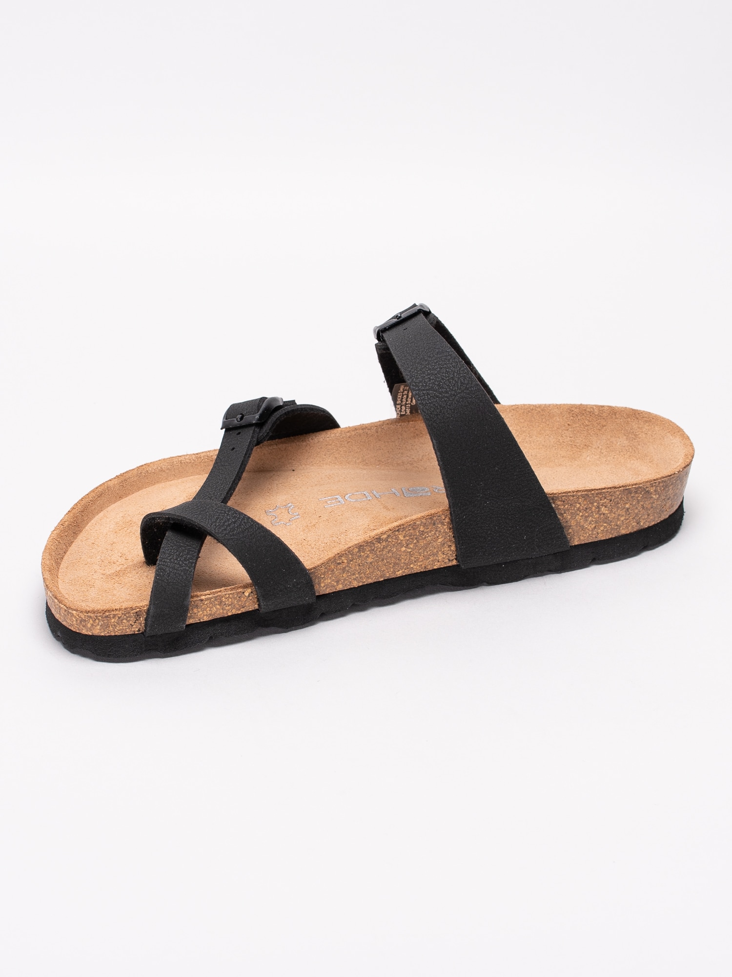 65191065 Rohde 5594-90 svarta slip in sandaler med tåspridare-2