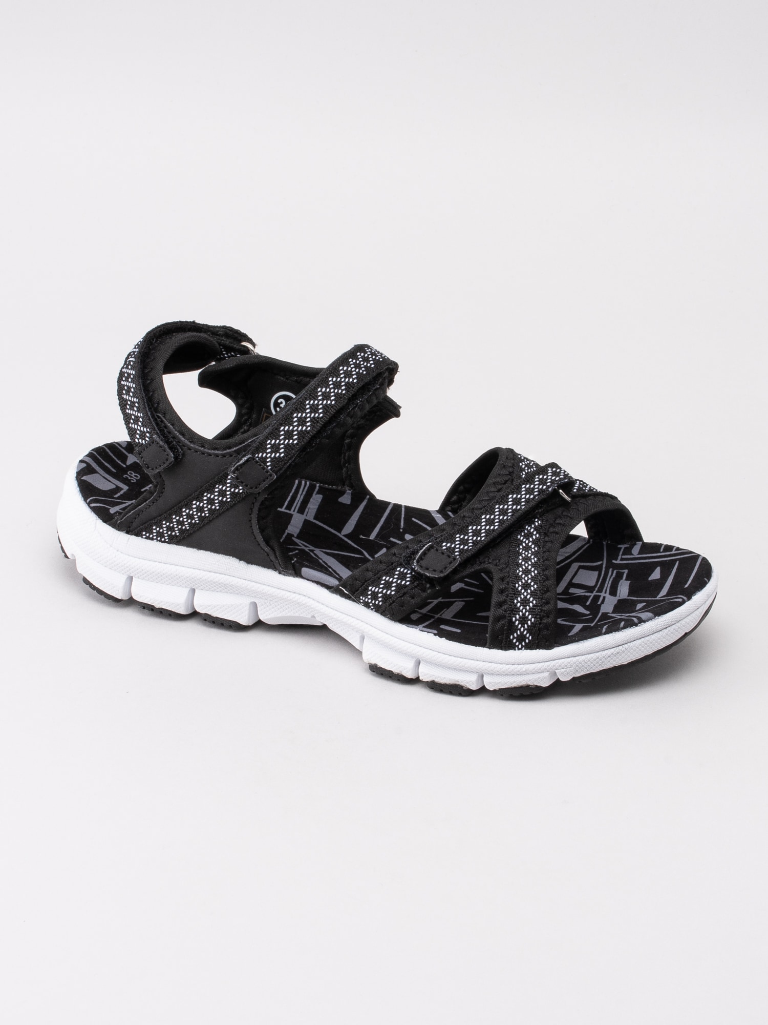 65191069 PoleCat 413-8016-01 svarta sportiga sandaler-1