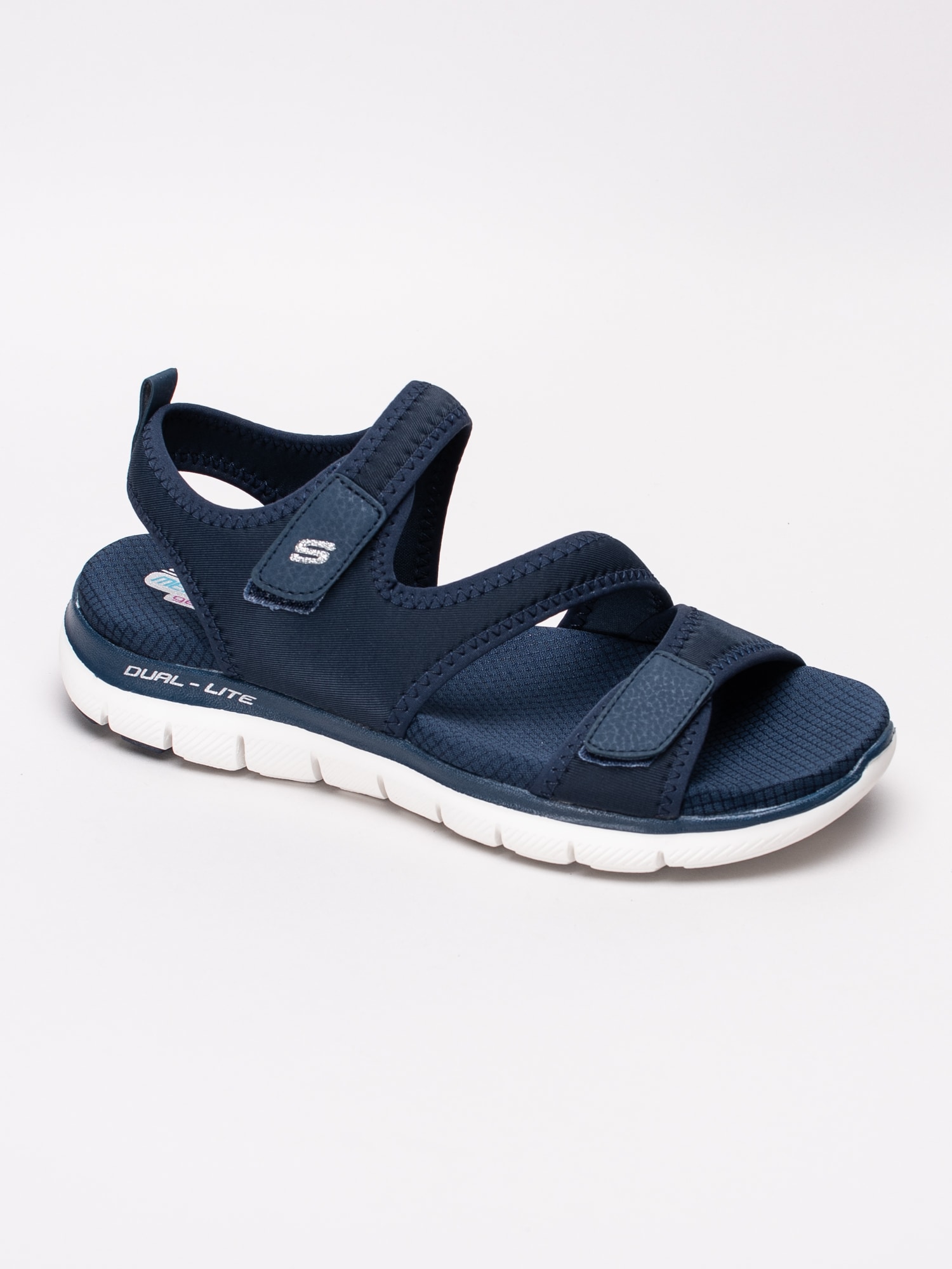 65191072 Skechers Flex Sandal 39075-NVY mörkblå sportiga sandaler med mjuk sula-1