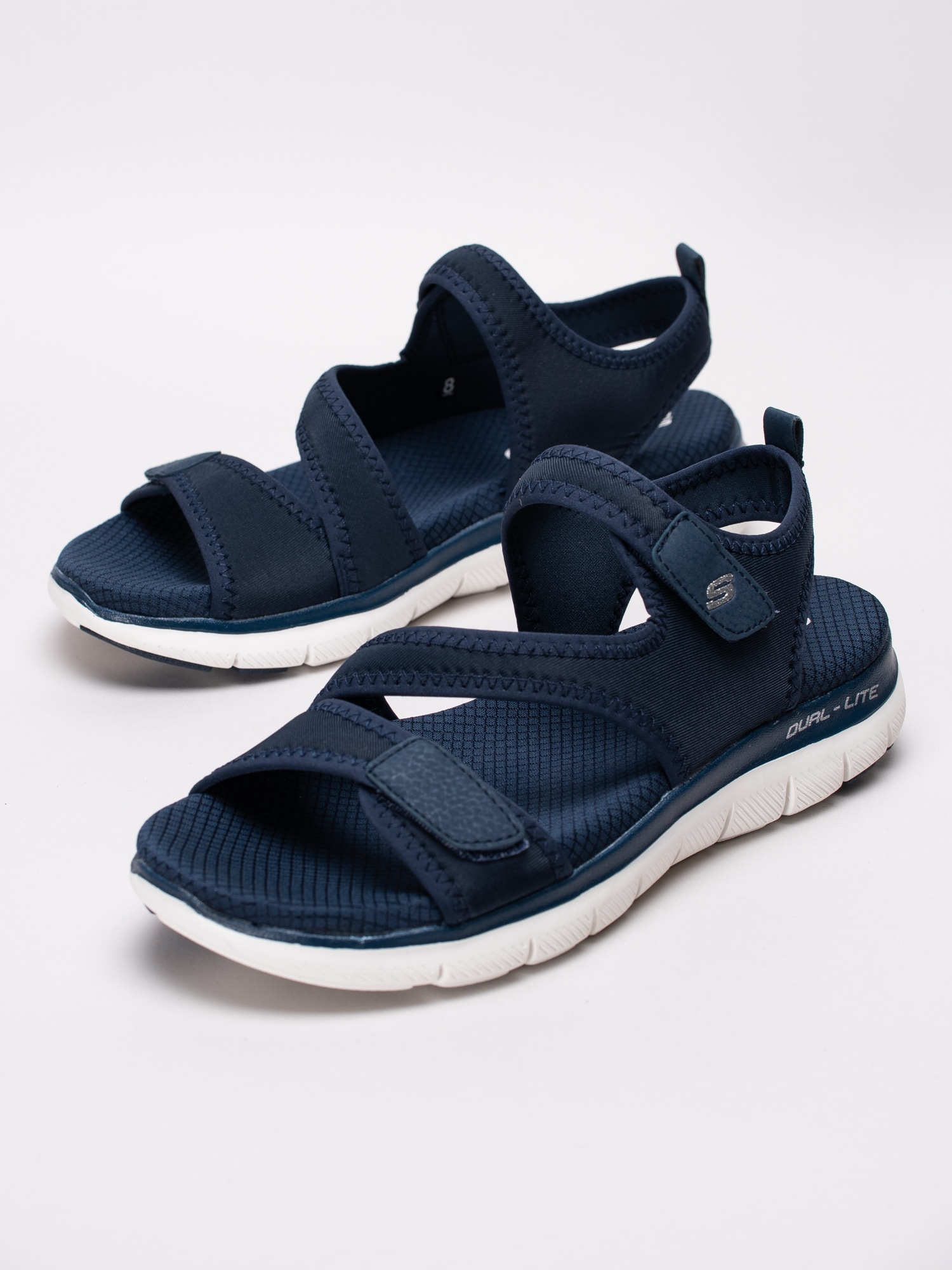 65191072 Skechers Flex Sandal 39075-NVY mörkblå sportiga sandaler med mjuk sula-6