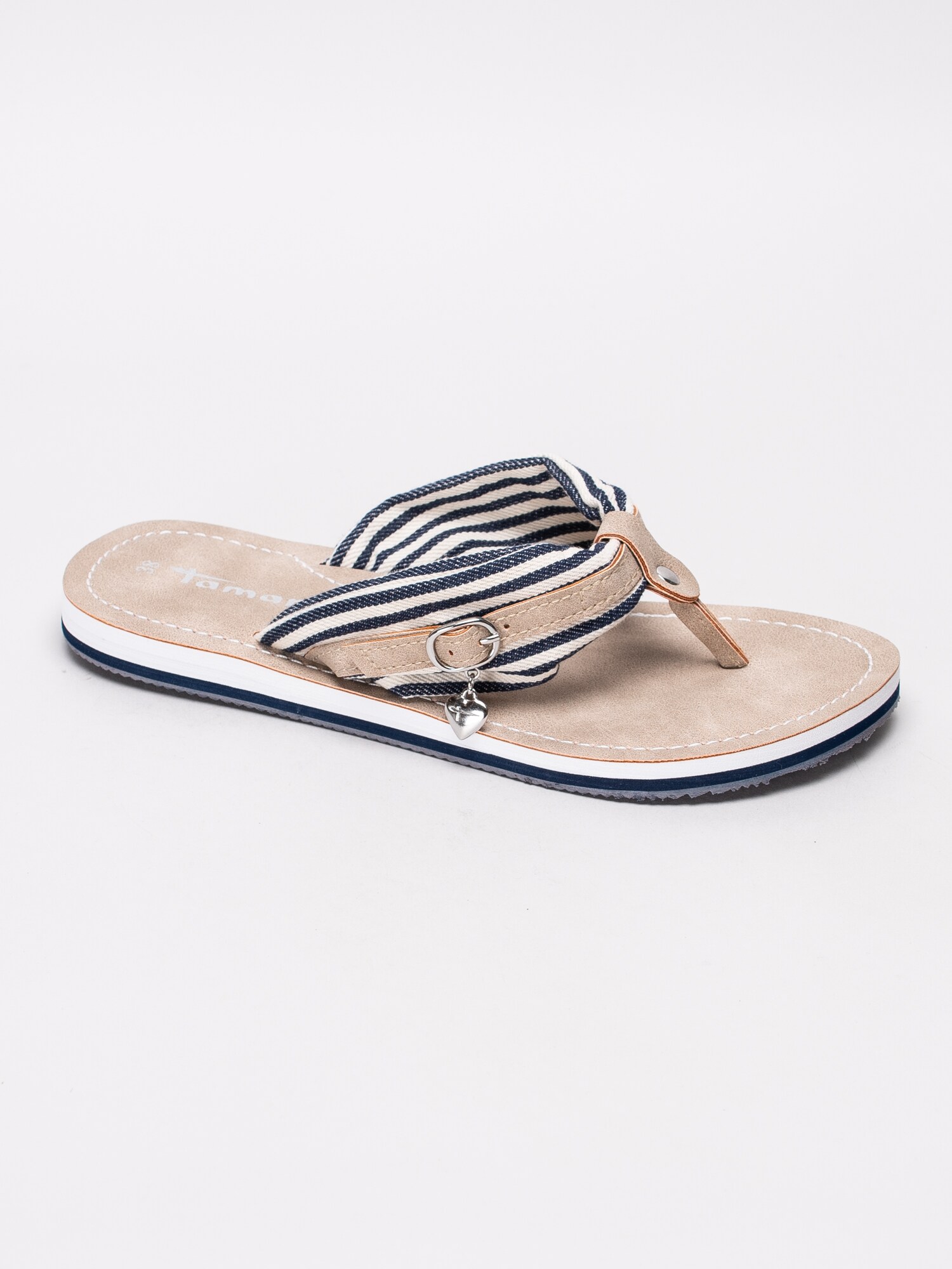 65191079 Tamaris 1-27109-22-865 vitblå randiga flip flops-1