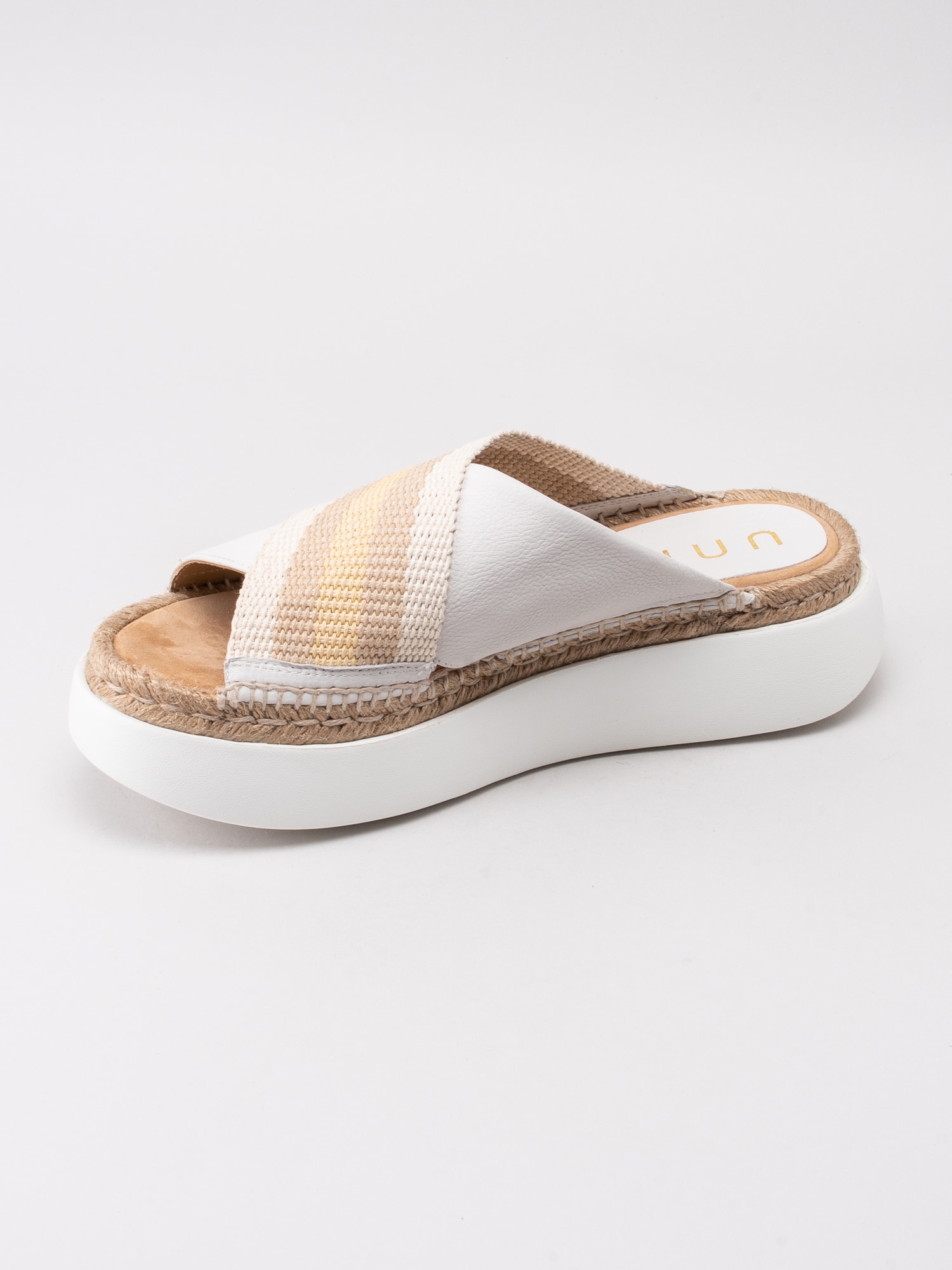 65191085 Unisa Basile Ivory vita slip in sandaler med platåer-2