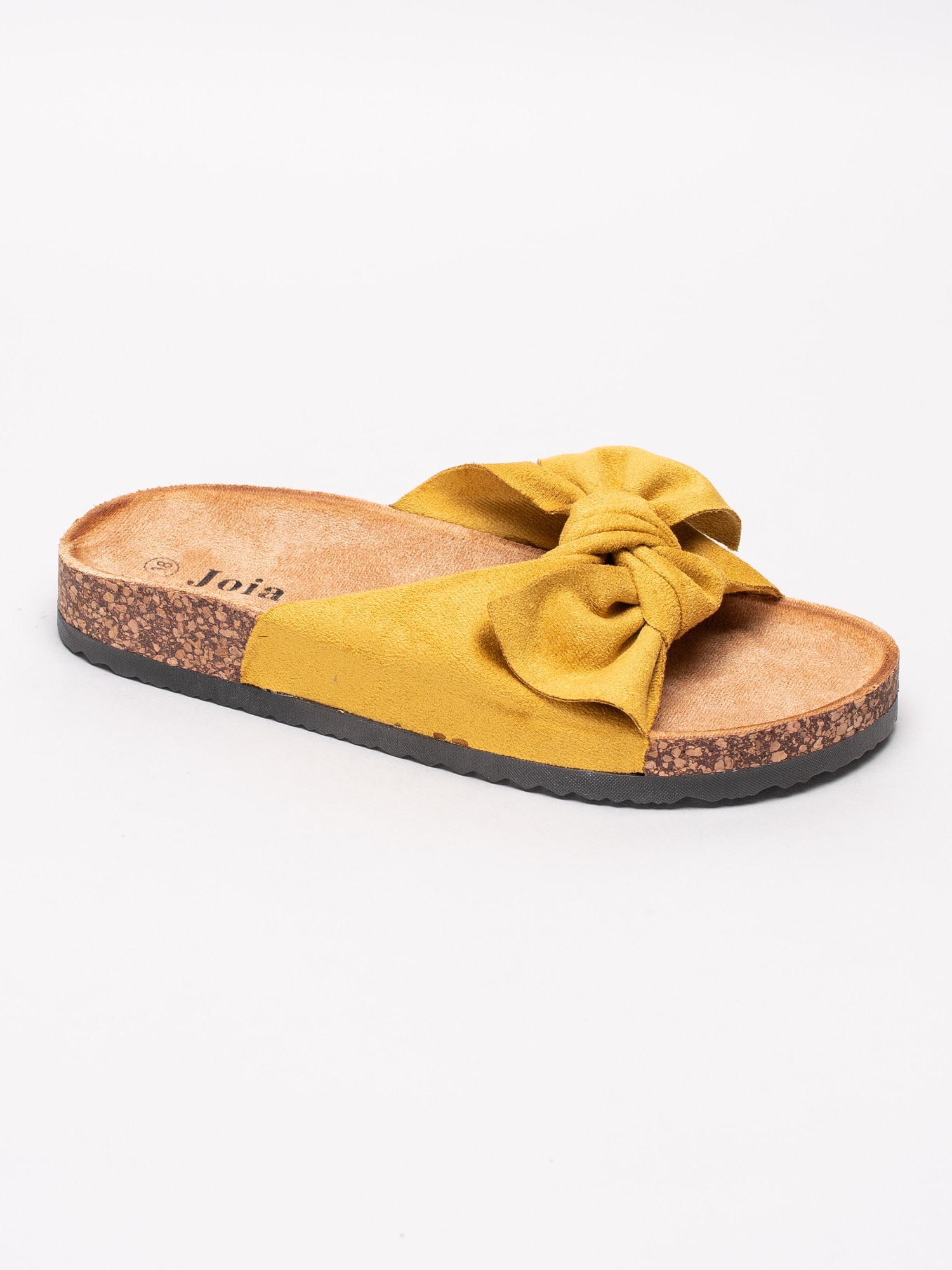 65191102 Joia LS-26-YELLOW gula slip in sandaler med rosett-1