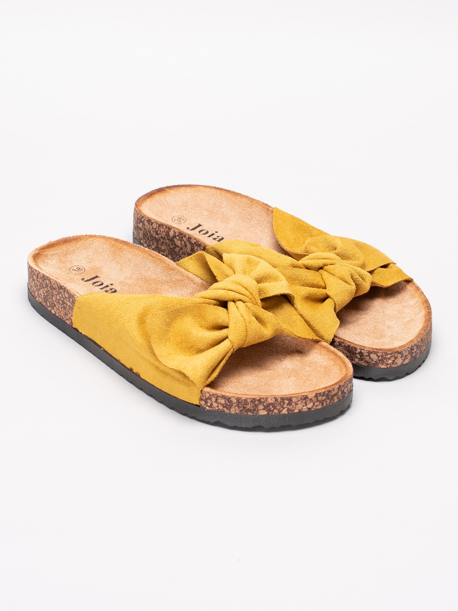 65191102 Joia LS-26-YELLOW gula slip in sandaler med rosett-3