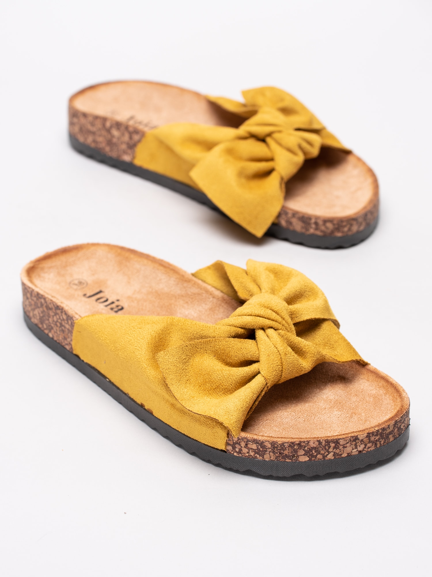 65191102 Joia LS-26-YELLOW gula slip in sandaler med rosett-6