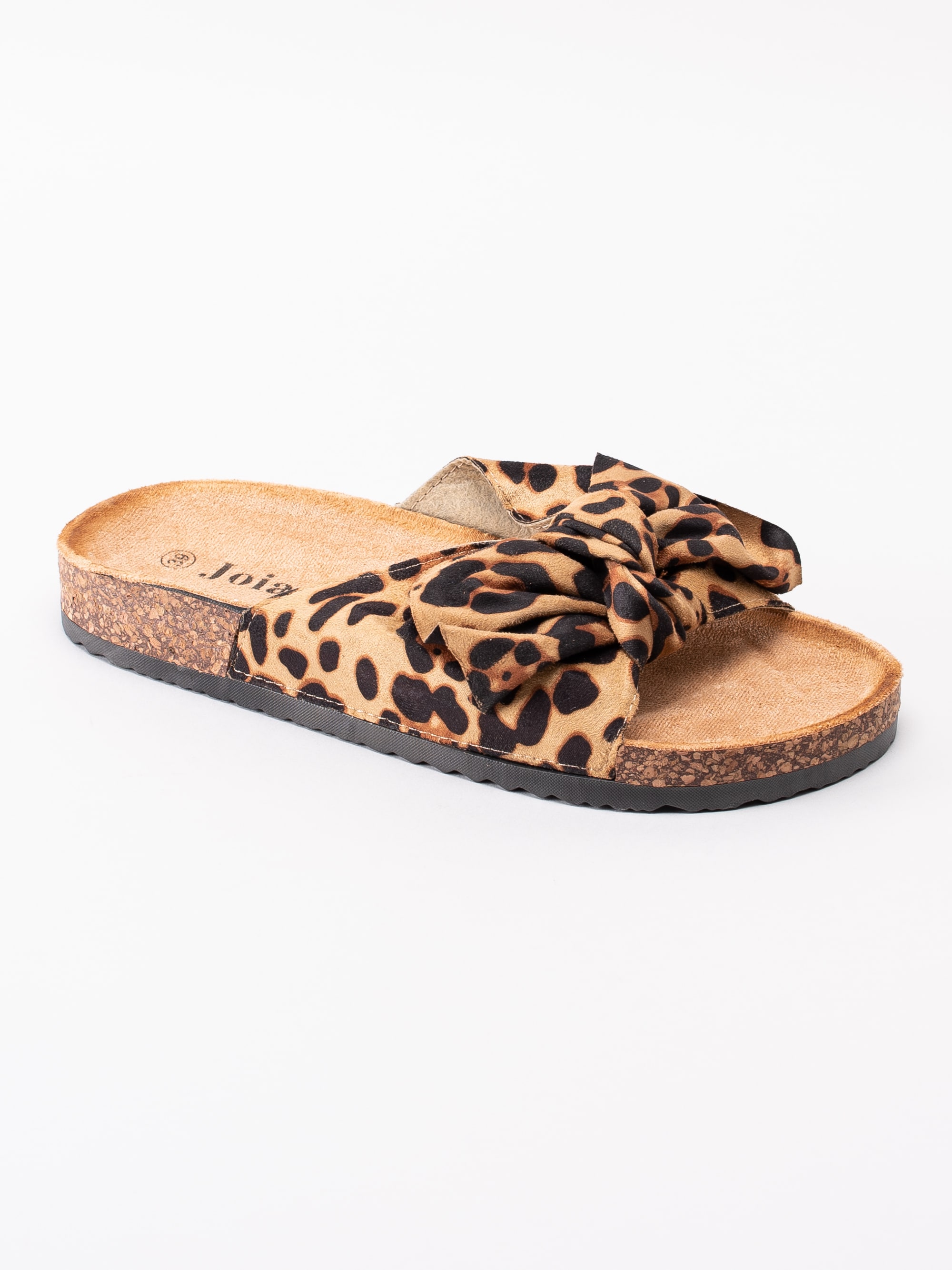 65191103 Joia LS-26-LEOPARD bruna leopardmönstrade slip ins sandaler med knut-1