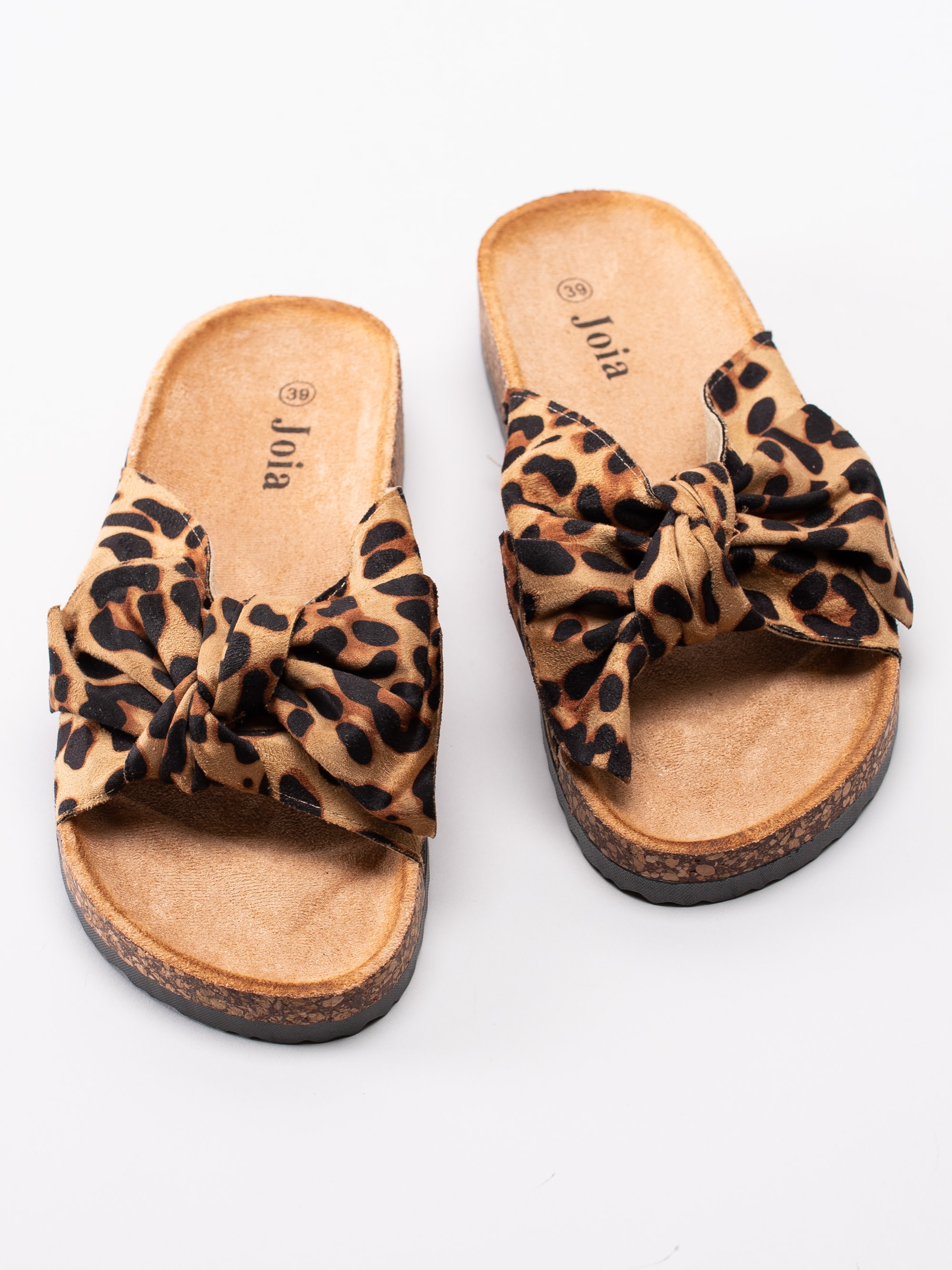 65191103 Joia LS-26-LEOPARD bruna leopardmönstrade slip ins sandaler med knut-6