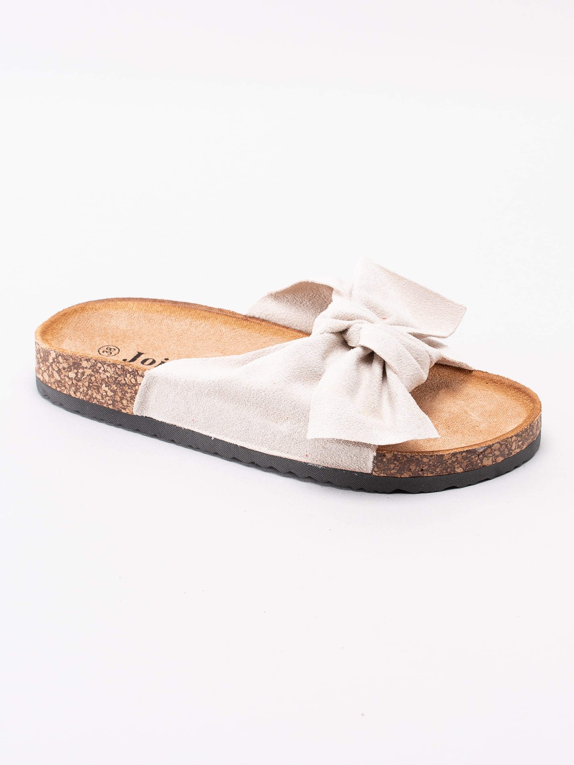 65191116 Joia LS-26-BEIGE beige slip ins sandaler med rosett-1