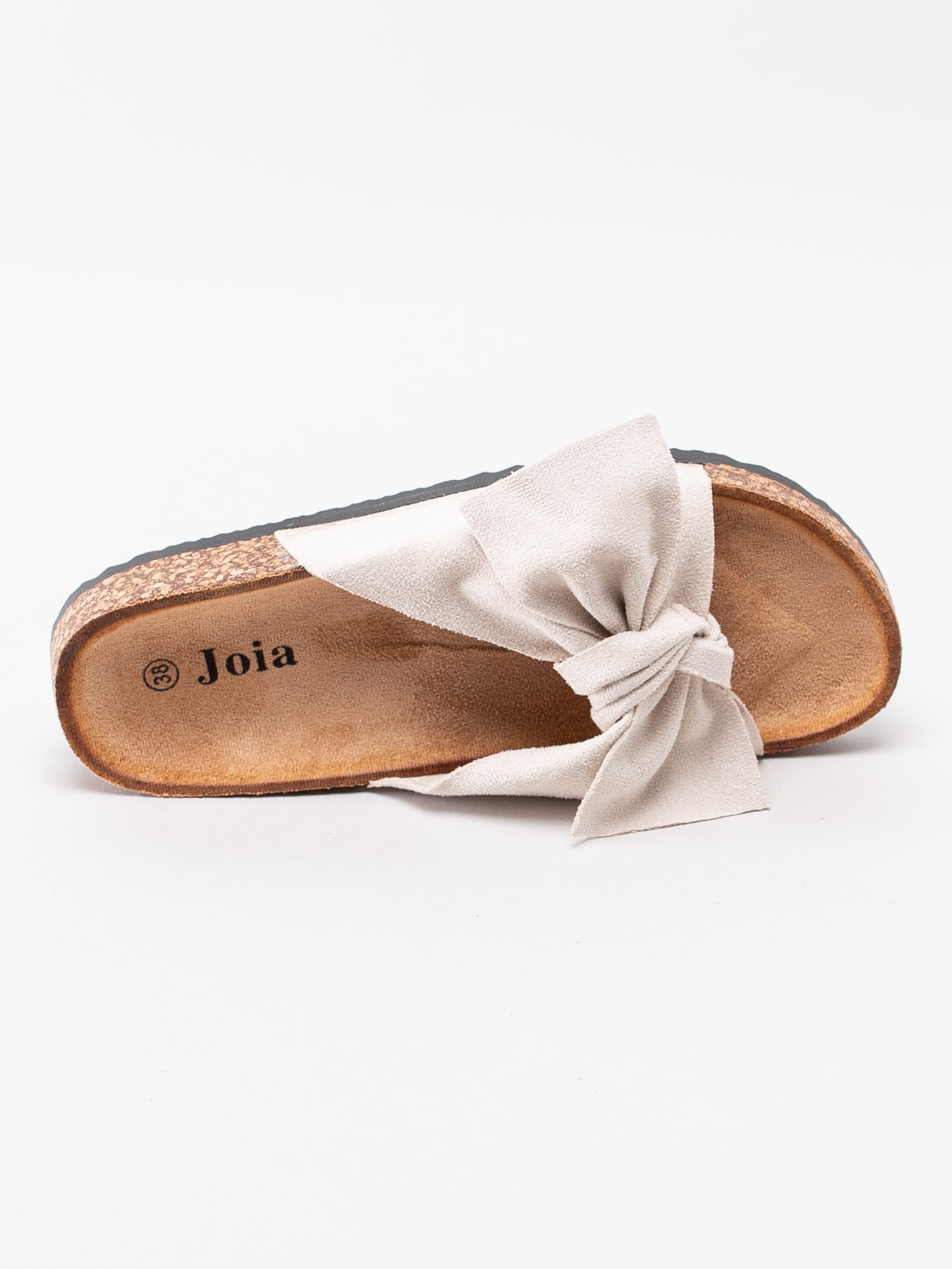 65191116 Joia LS-26-BEIGE beige slip ins sandaler med rosett-4