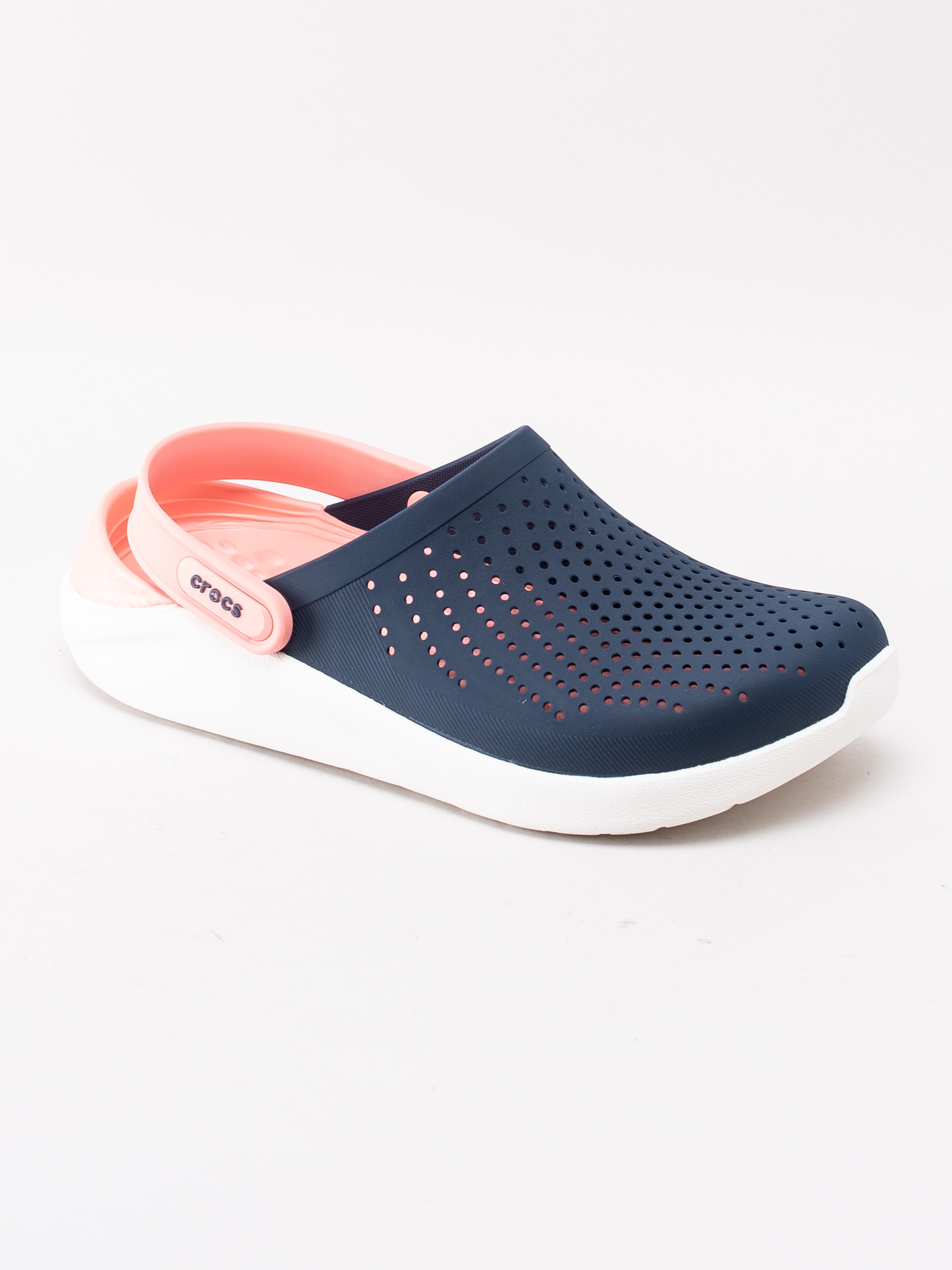 65191117 Crocs Lite Ride Clog 204592-4JG Navy Melon mörkblå slip on badtofflor med hälrem-1