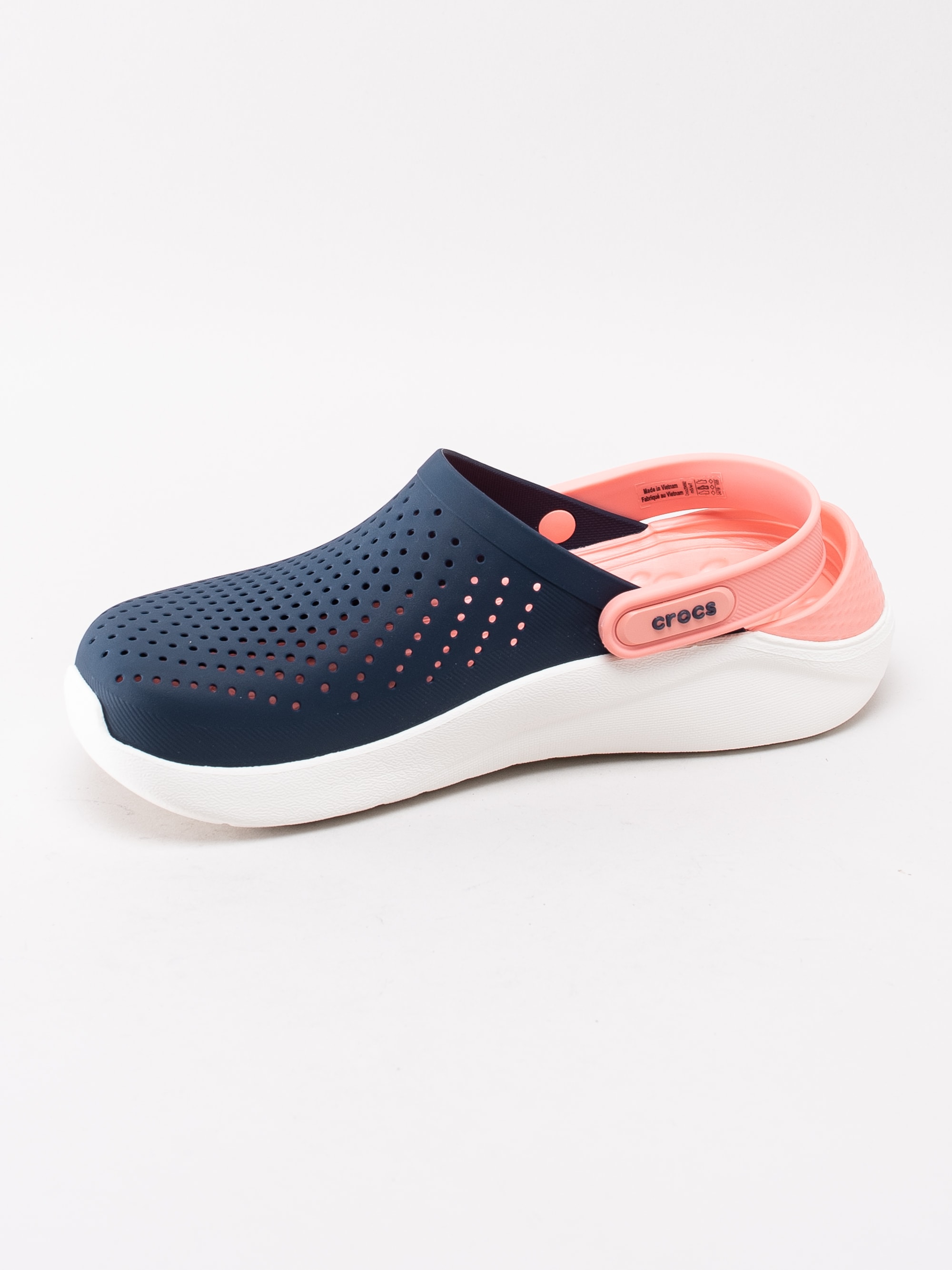 65191117 Crocs Lite Ride Clog 204592-4JG Navy Melon mörkblå slip on badtofflor med hälrem-2