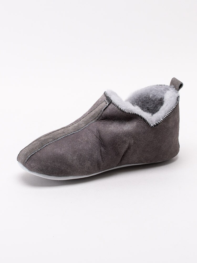 65193014 Shepherd Lina 6202-021 grå slip on fårskinnstofflor för dam-2