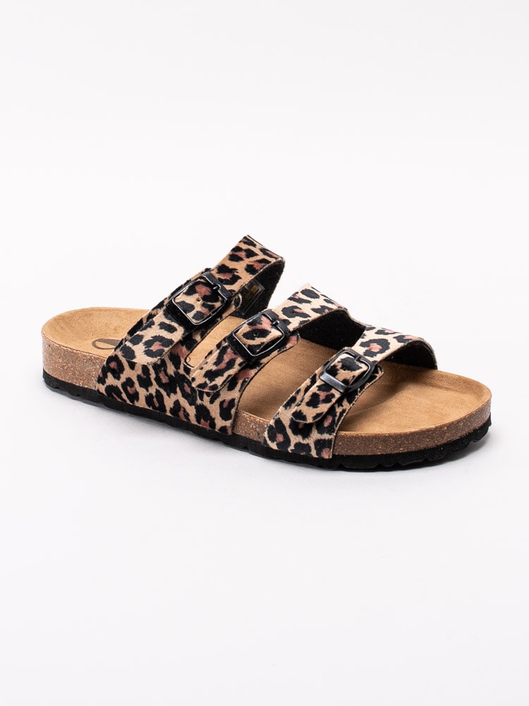 65193033 Axelda Lesslie 20014-428 bruna leopardmönstrade sandaler med tre remmar-1