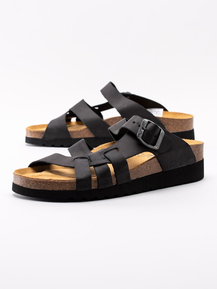 65193035 Axelda Josephine 23623-01 svarta sandaler med flätad framdel-6