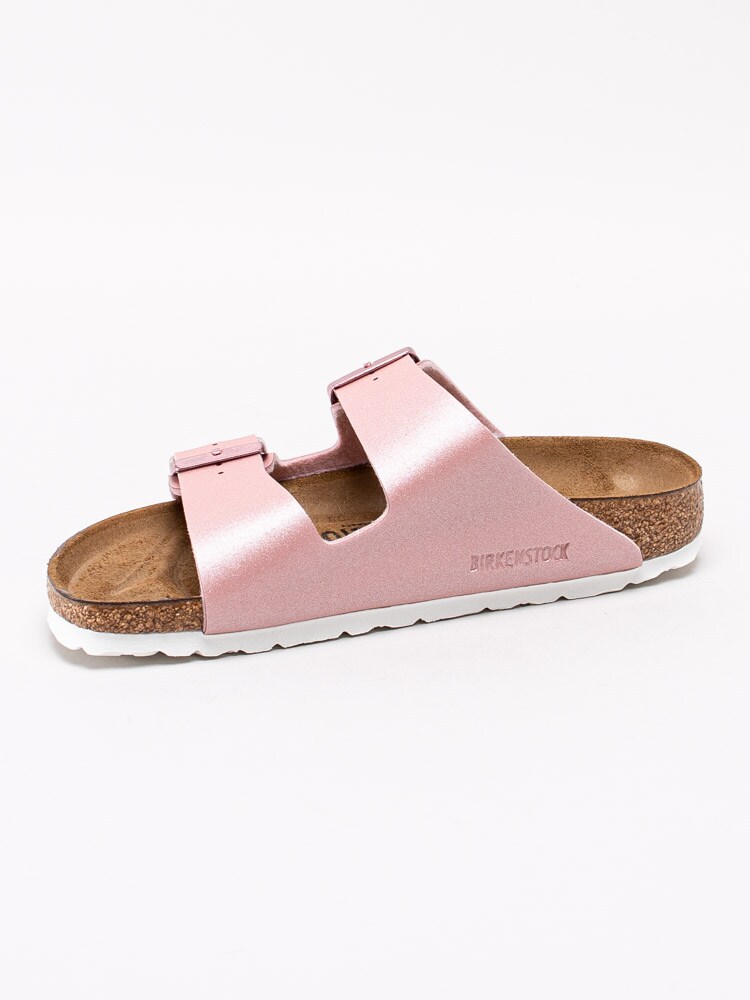 65201011 Birkenstock Arizona 1016029 Rosa skimrande slip in sandaler med två remmar-2