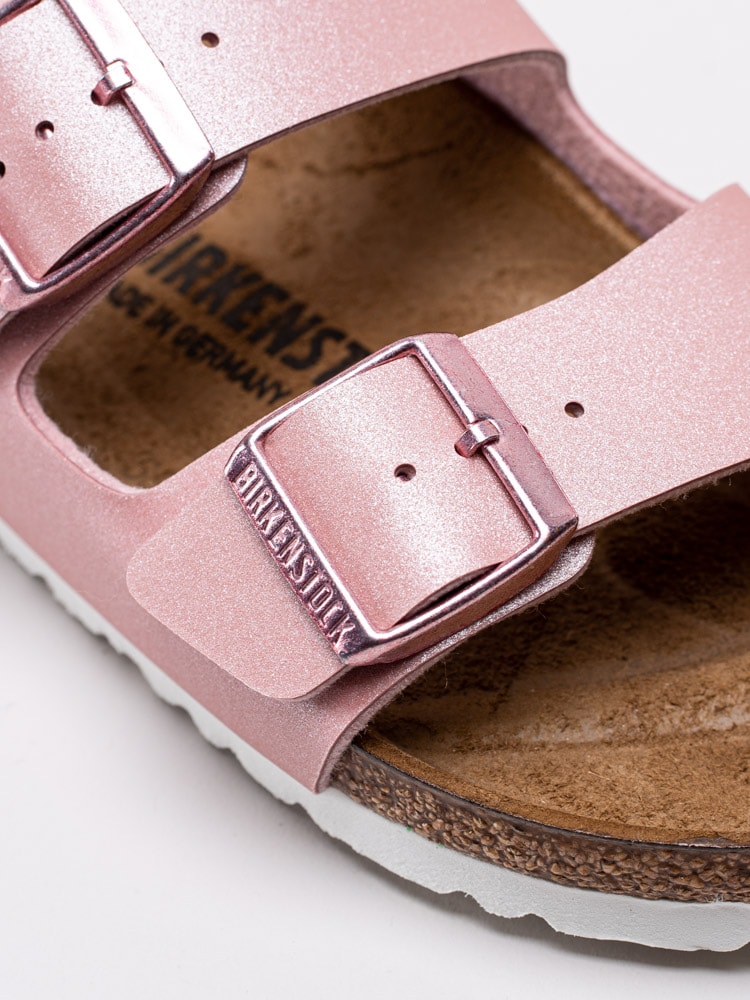 65201011 Birkenstock Arizona 1016029 Rosa skimrande slip in sandaler med två remmar-7