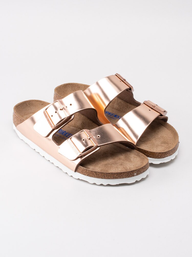 65201012 Birkenstock Arizona Narrow 952093 Rosa metalliska slip in sandaler-3