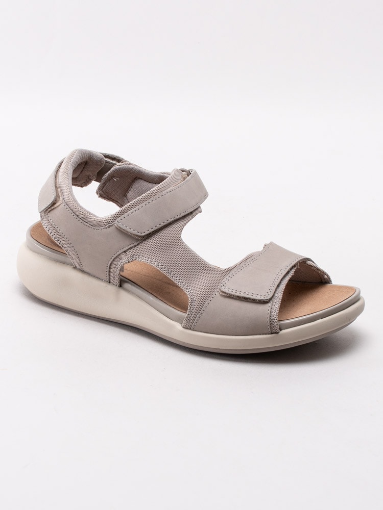 65201014 Clarks Un Bali Trek 26149694 Beige promenadsandaler med kardborreknäppning-1