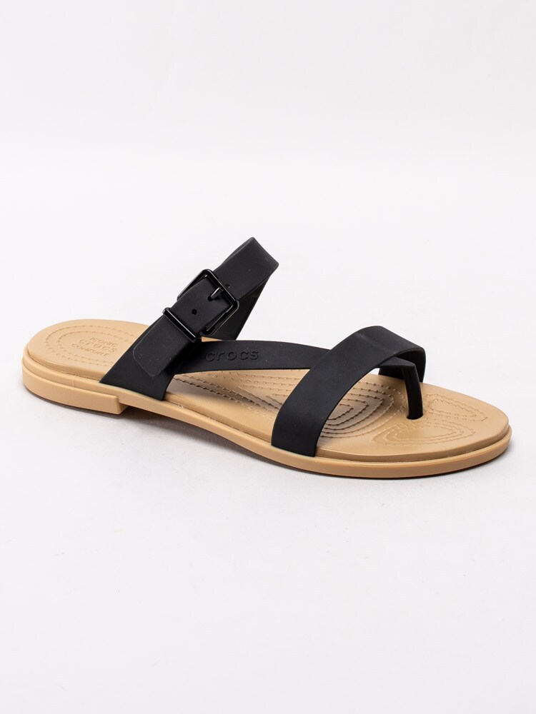 65201020 Crocs Tulum Toe Post Sandal Women's 206108-00W Svarta slip in sandaler-1
