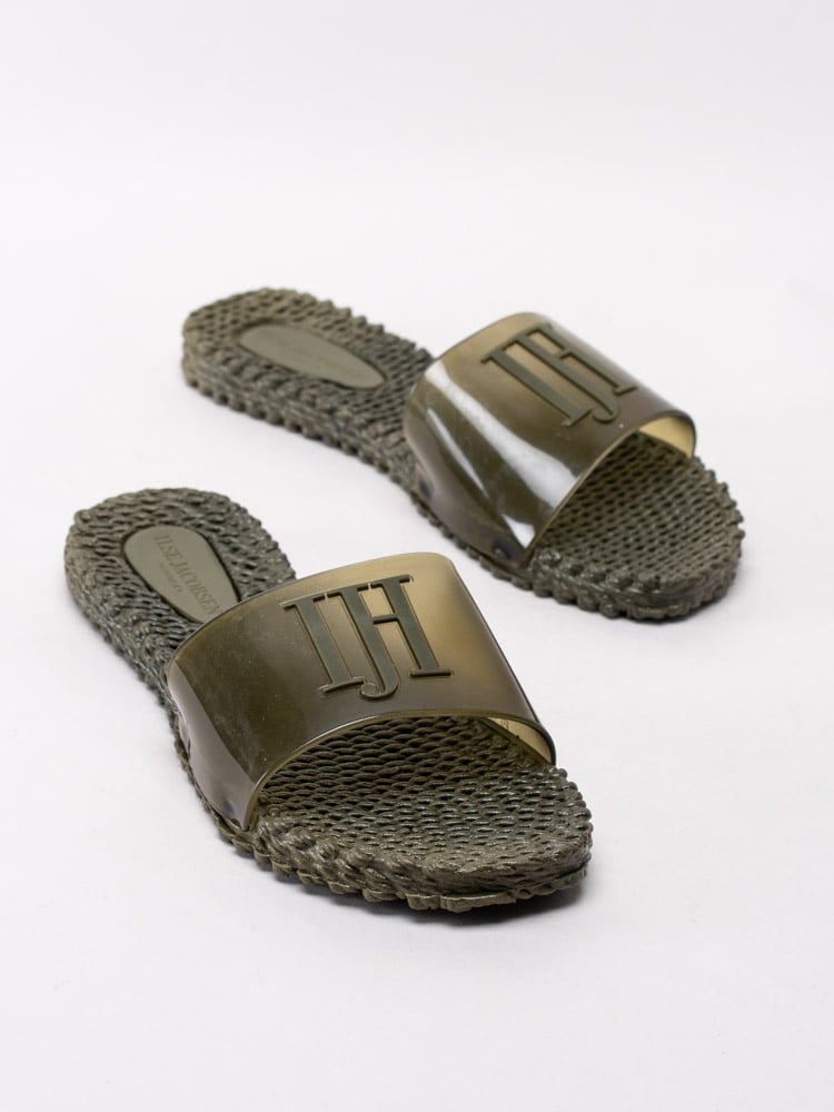 65201039 Ilse Jacobsen Ceri CHERI0190-410 Gröna slip in tofflor med logo-6