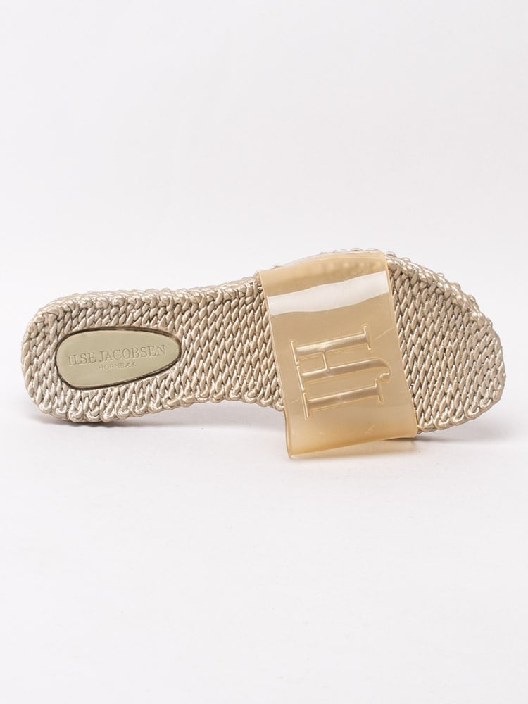 65201040 Ilse Jacobsen Ceri CHERI0190-780 Guldfärgade slip in tofflor med logo-4