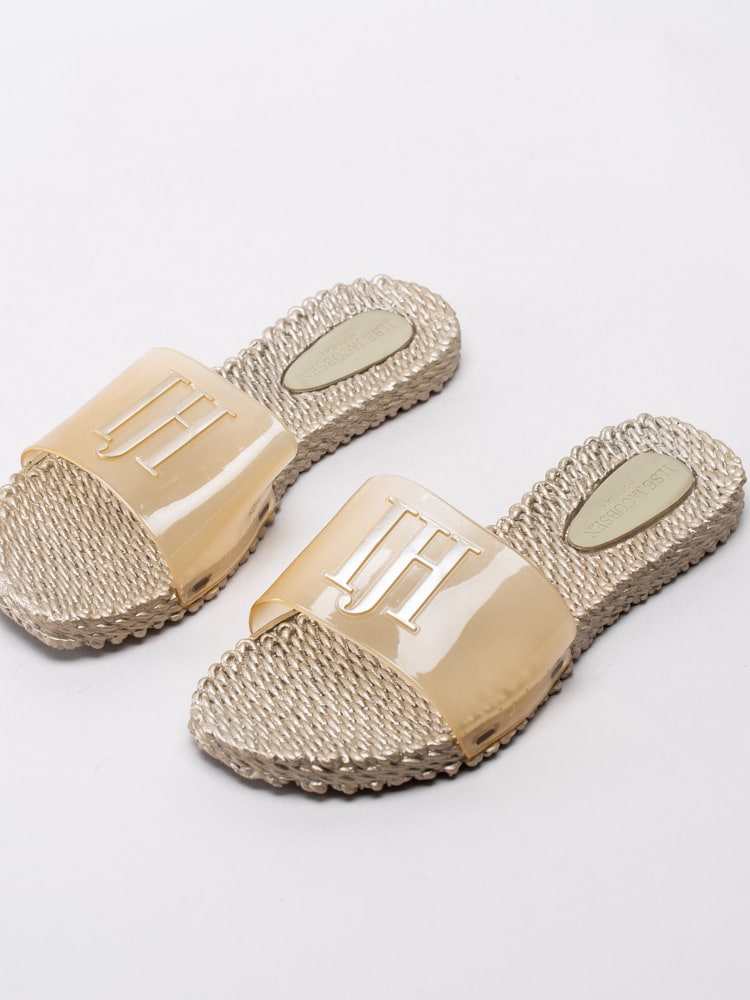 65201040 Ilse Jacobsen Ceri CHERI0190-780 Guldfärgade slip in tofflor med logo-6