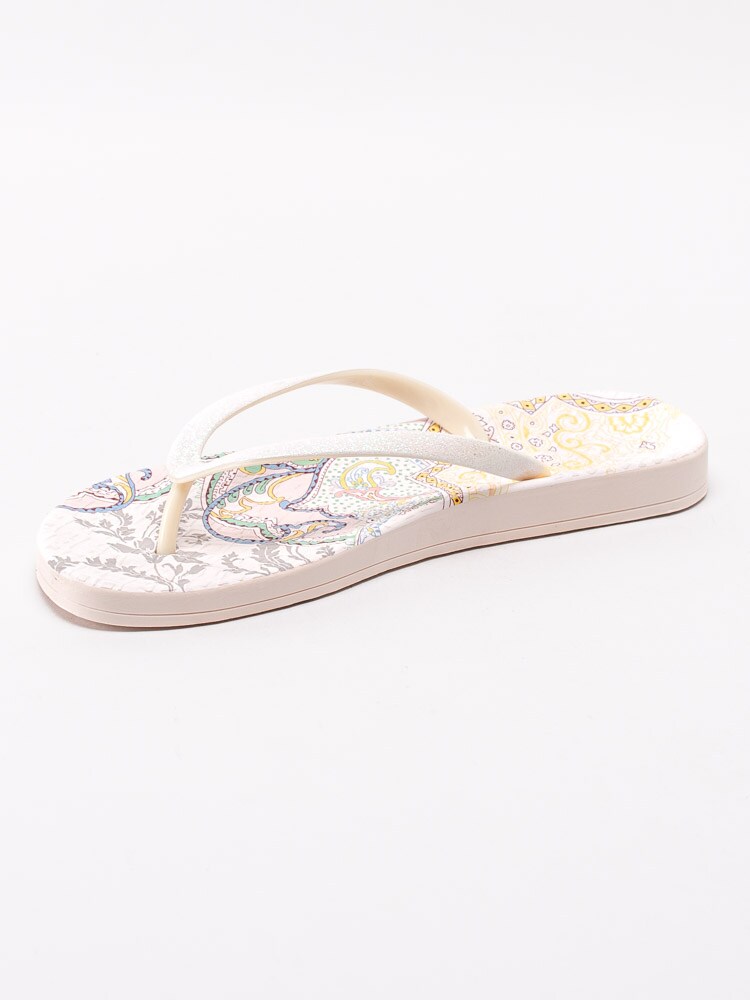 65201043 Ilse Jacobsen Cheerful Paisley White Sugar Vita flip-flops med paisley motiv-2