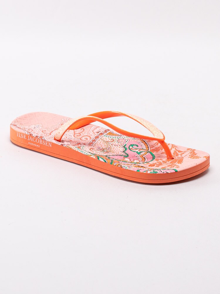 65201044 Ilse Jacobsen Cheerful Paisley Coral Blush Korallfärgade flip-flops med paisley motiv-1