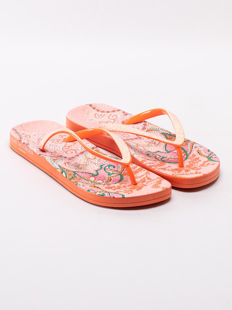 65201044 Ilse Jacobsen Cheerful Paisley Coral Blush Korallfärgade flip-flops med paisley motiv-3